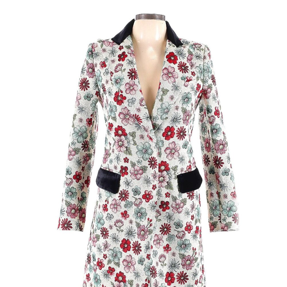 Smythe Ivory Floral Coat - Size L